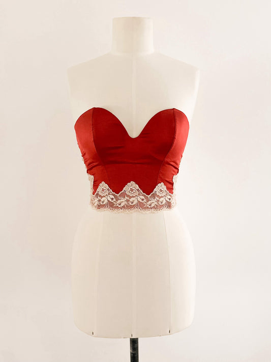 CHERRY LACE BUSTIER (75B/70C)