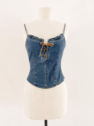 DENIM CORSET TOP (S, EU 36)