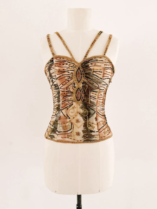 EMBELLISHED Y2K CORSET (S/M)