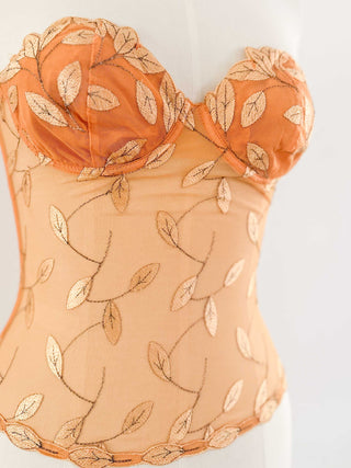 ORANGE FLORAL BUSTIER (75B/70C)