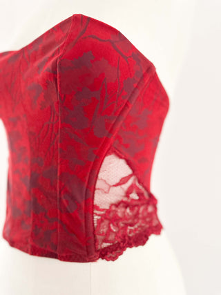 RED STRAPLESS BUSTIER (XS, EU 34)