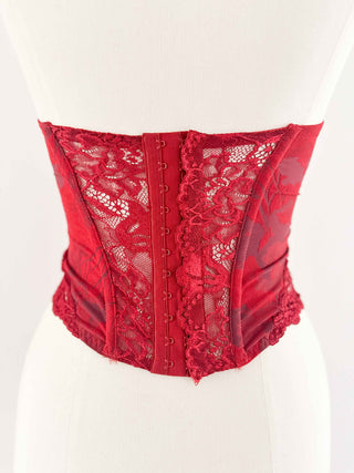 RED STRAPLESS BUSTIER (XS, EU 34)