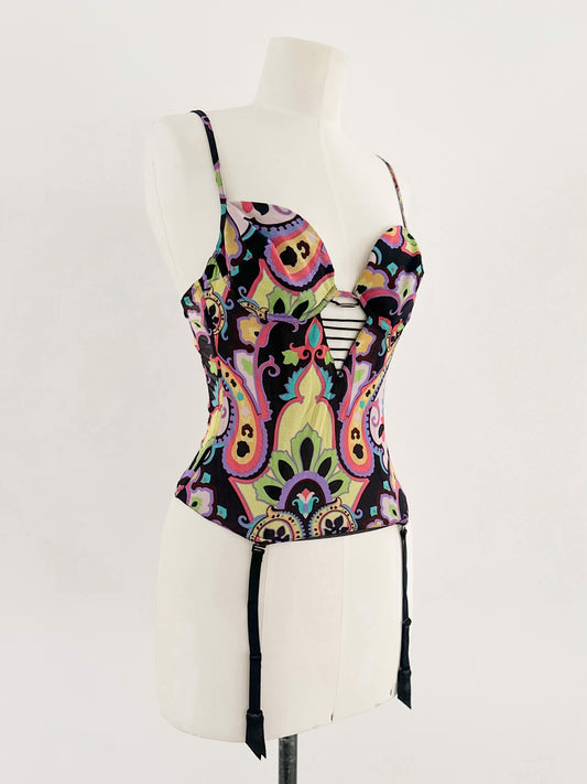 PAISLEY FRENCH BUSTIER (75B/80A)