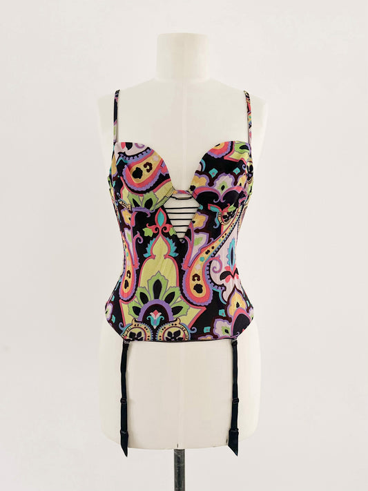 PAISLEY FRENCH BUSTIER (75B/80A)