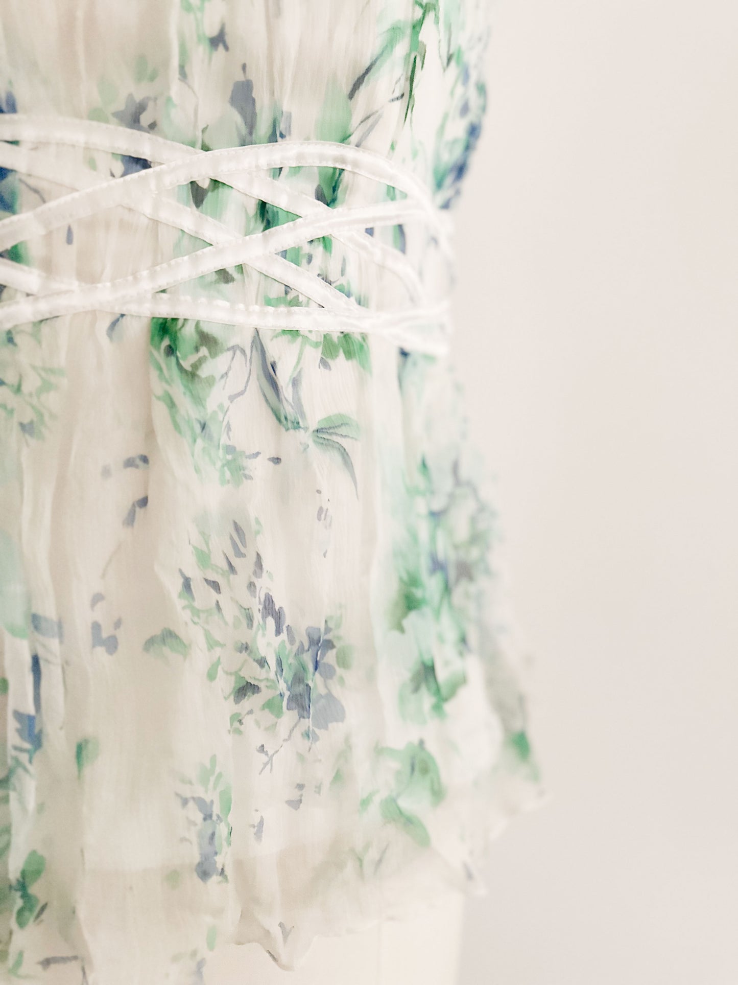 SILK FLOWY FLORAL CORSET (S - M)