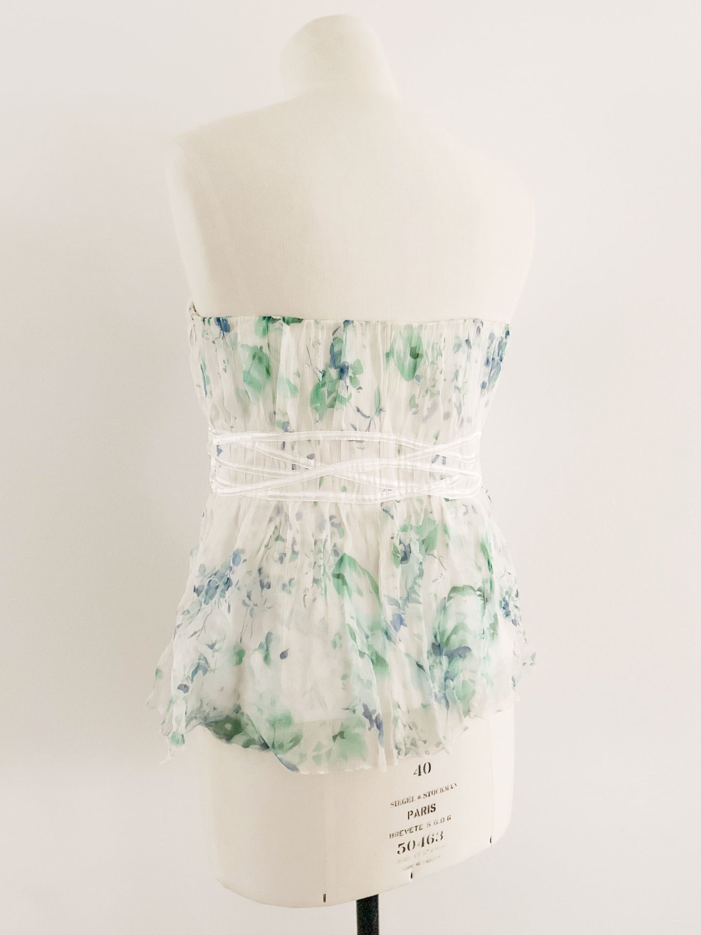 SILK FLOWY FLORAL CORSET (S - M)