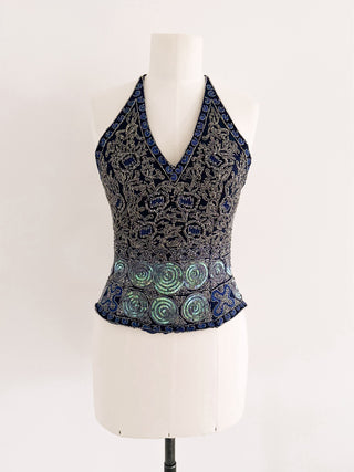 HALTER EMBELLISHED CORSET (L, EU 40)