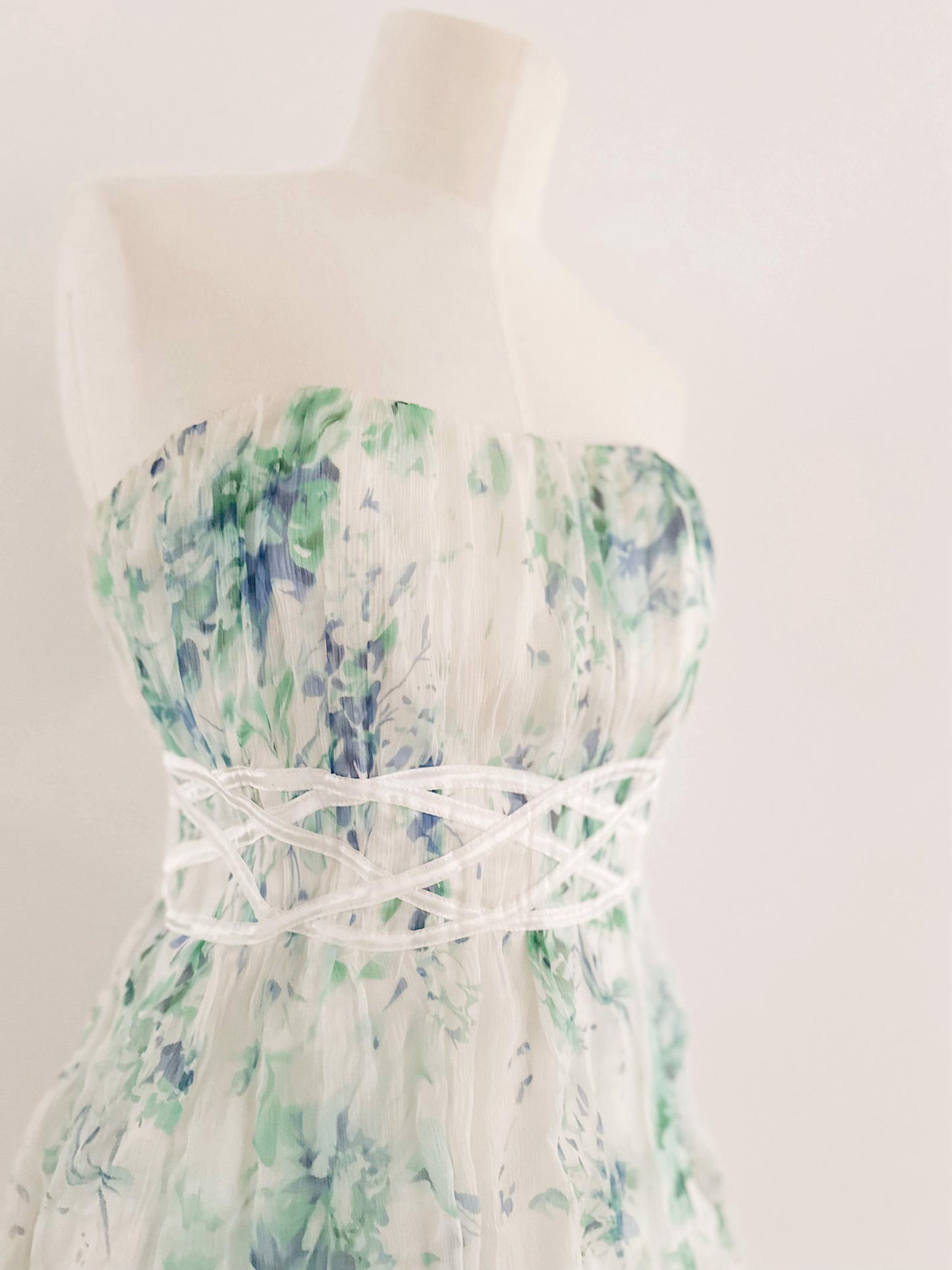SILK FLOWY FLORAL CORSET (S - M)