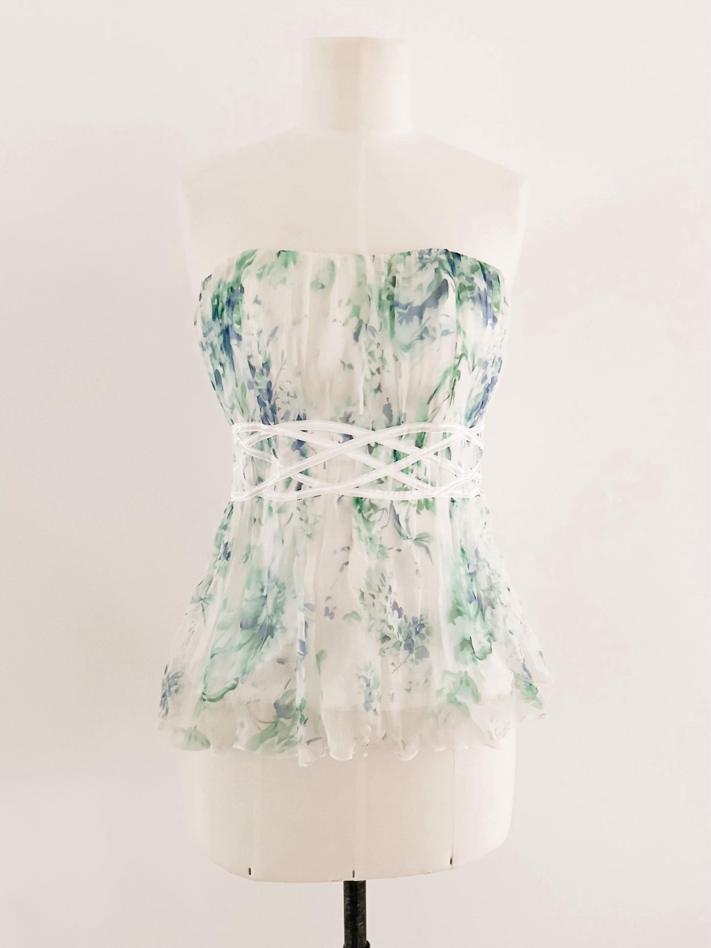 SILK FLOWY FLORAL CORSET (S - M)