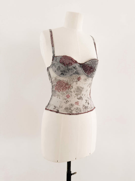 GREY Y2K BUSTIER (75B/70C)