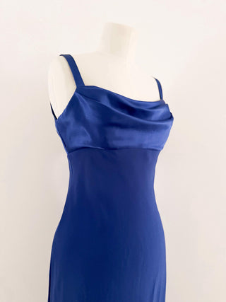 KOBALT DRAPED GOWN (S, EU 36)