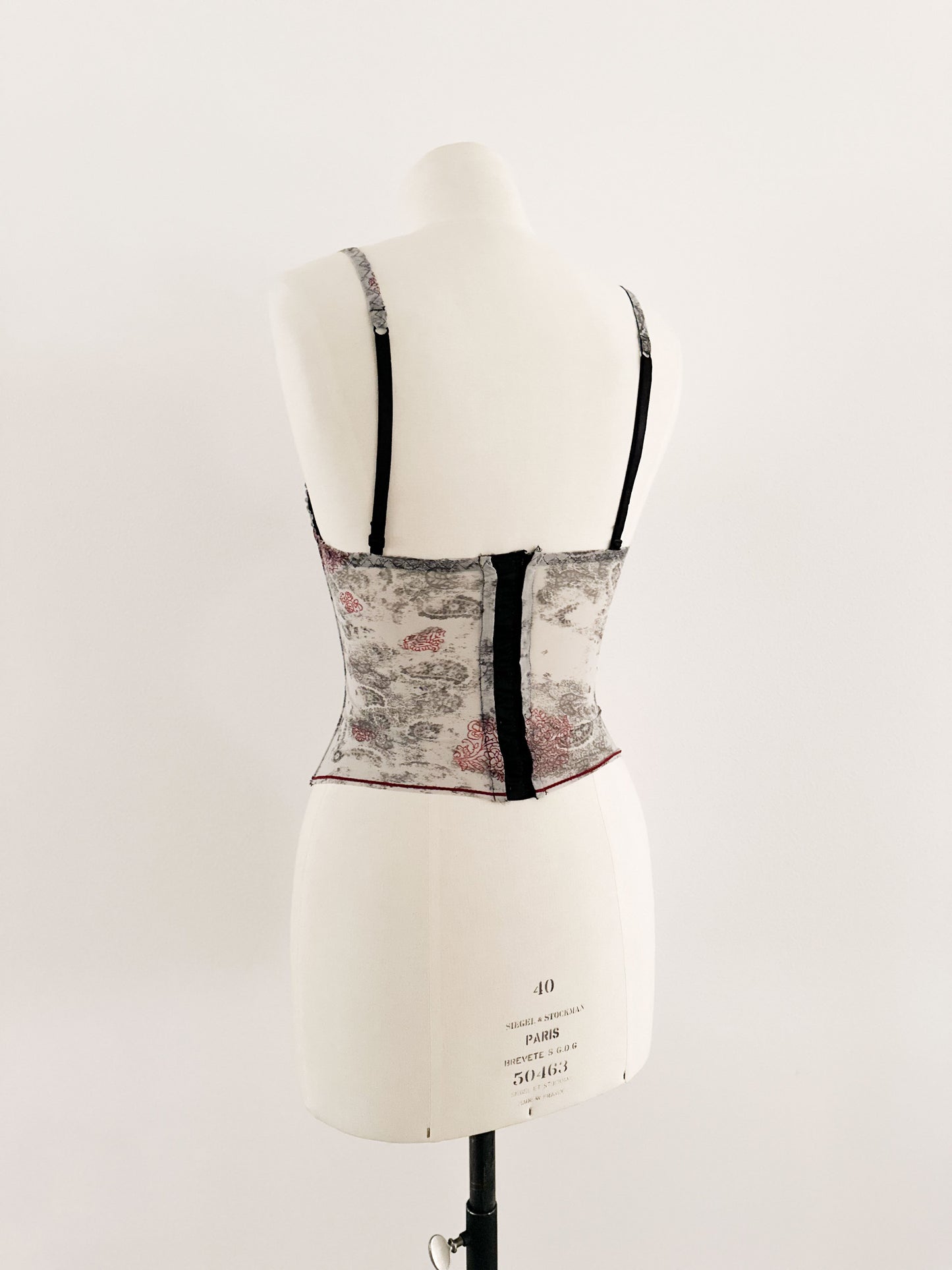 GREY Y2K BUSTIER (75B/70C)