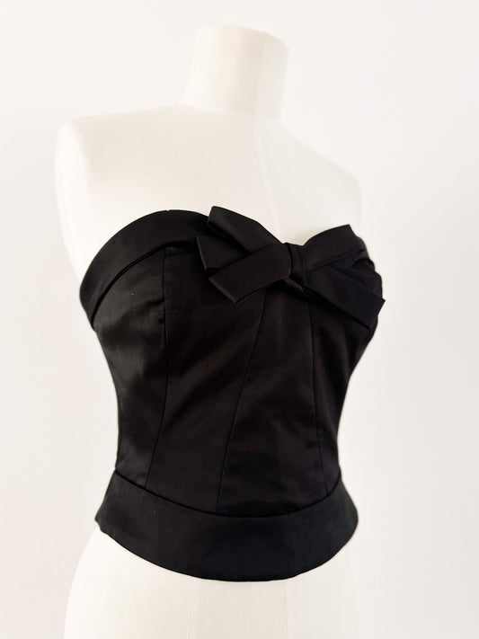 BLACK BOW CORSET (75B/70C)