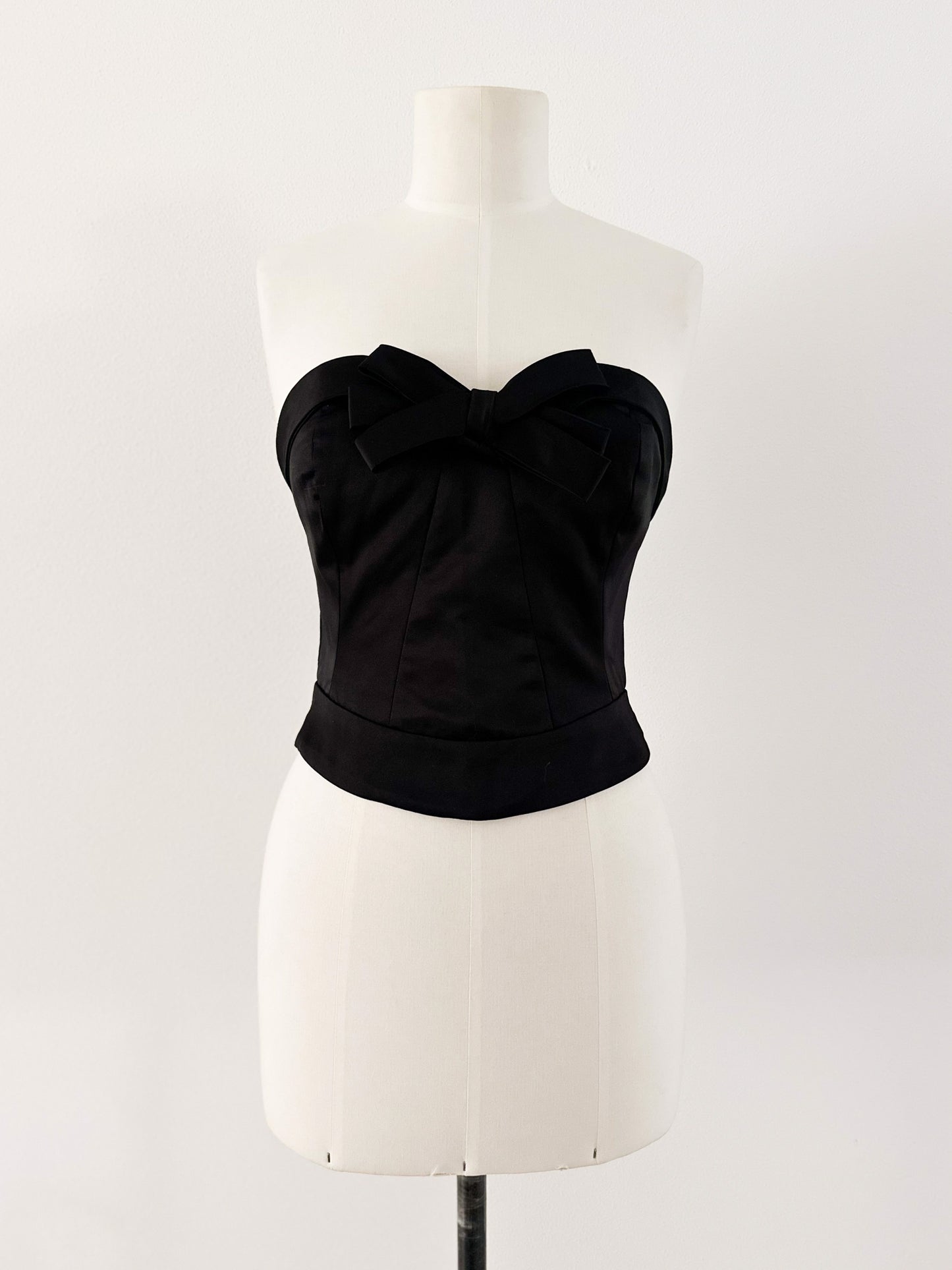 BLACK BOW CORSET (75B/70C)