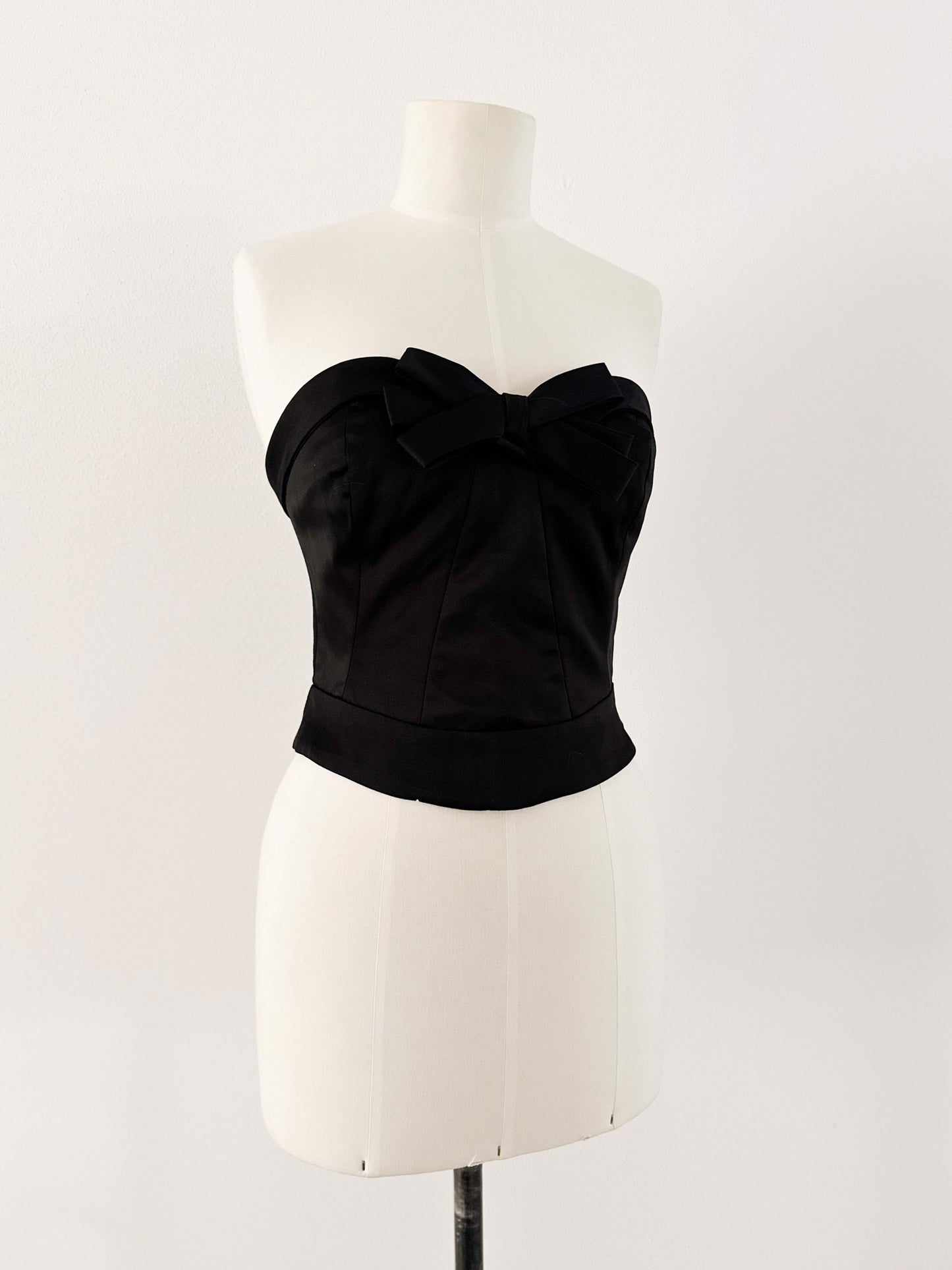 BLACK BOW CORSET (75B/70C)
