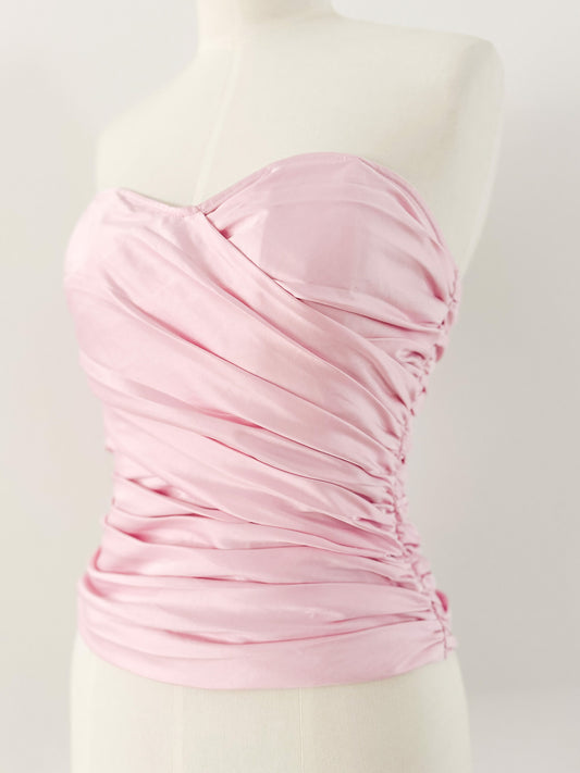 PINK PRINCESS DRAPED CORSET (S - M)
