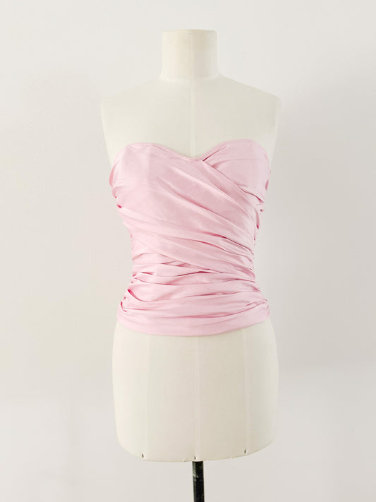 PINK PRINCESS DRAPED CORSET (S - M)