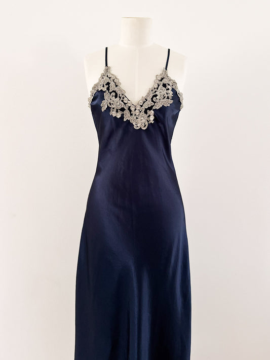 MARINE BLUE LONG DRESS (S - M)