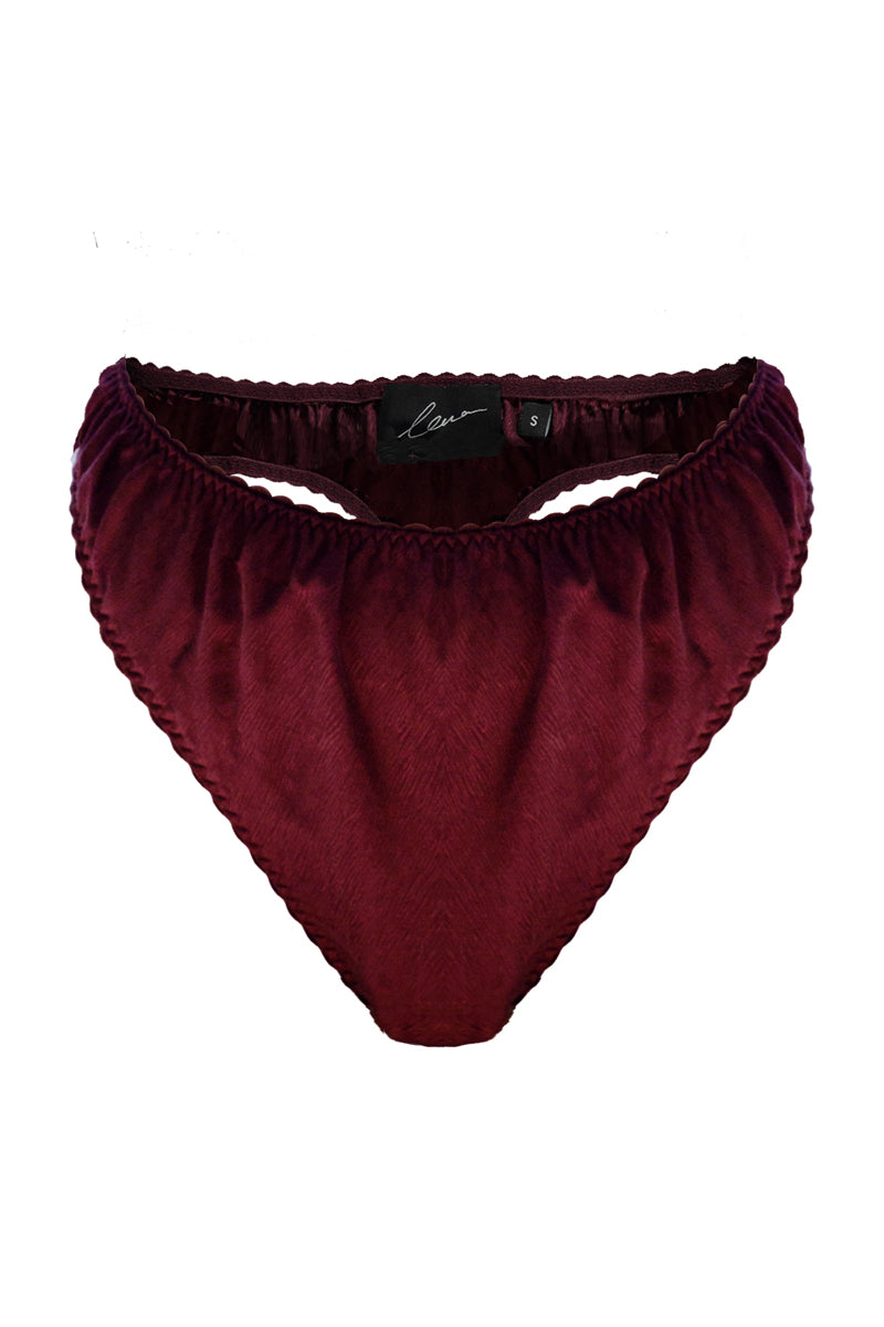 HIGH WAIST STRING BURGANDY - LENAGERIE