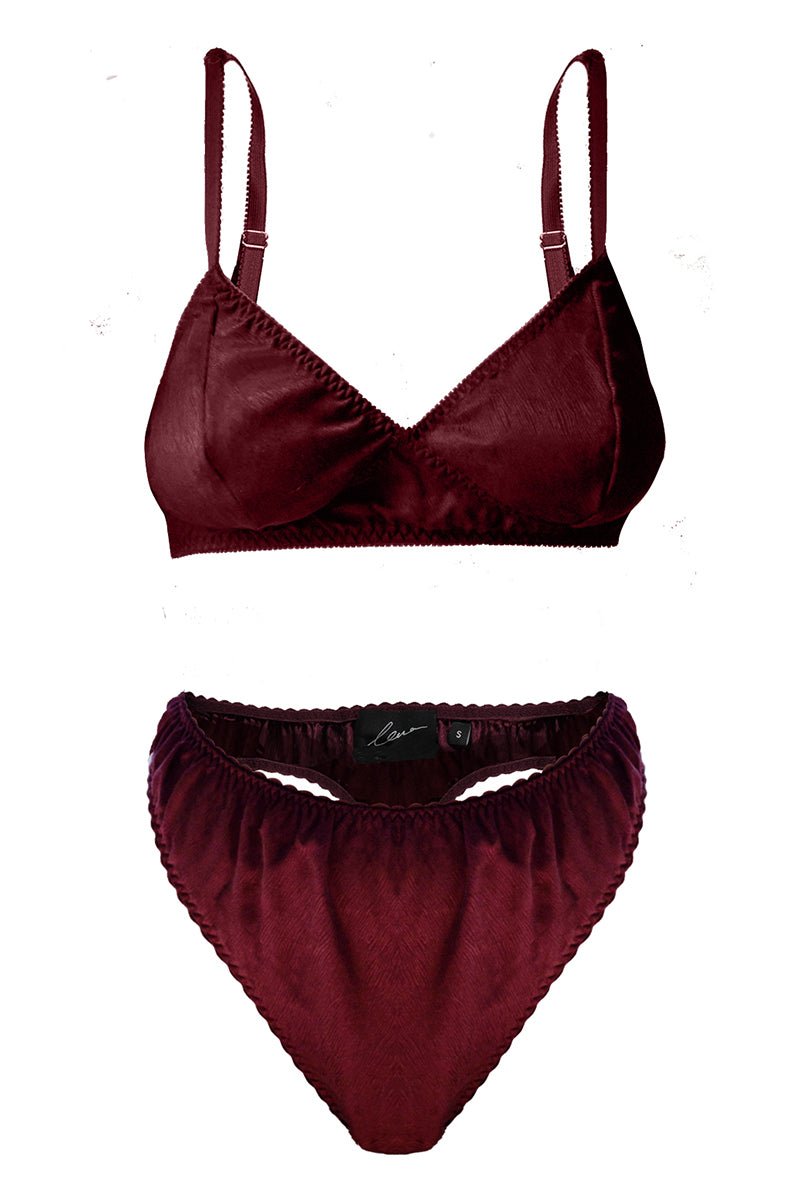 HIGH WAIST STRING BURGANDY - LENAGERIE