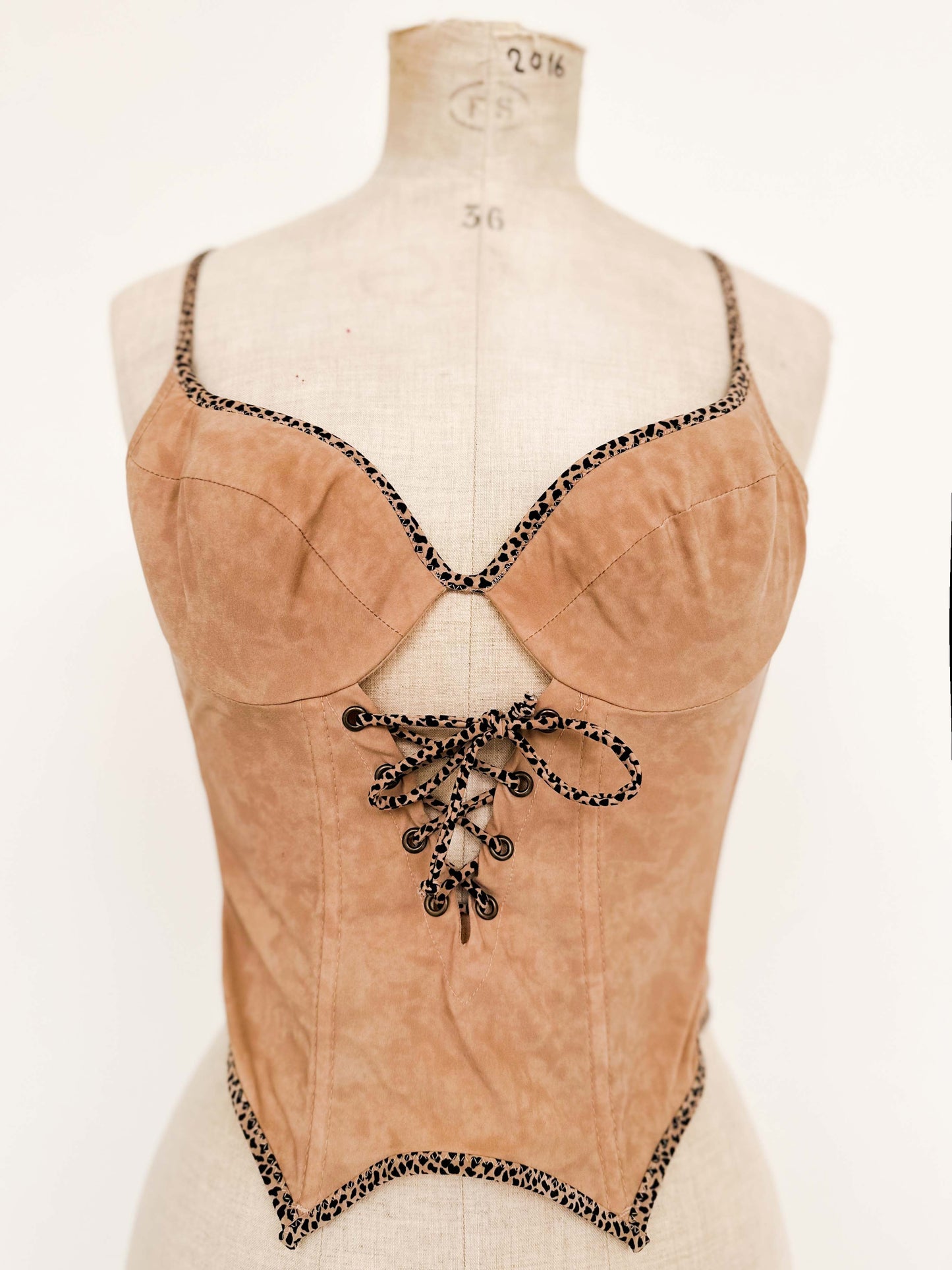 FAUX SUEDE LOOK BUSTIER (75B/70C)