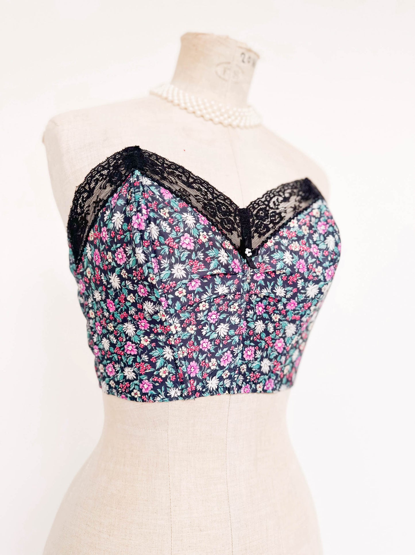 FLORAL LACE BUSTIER (XS - S)